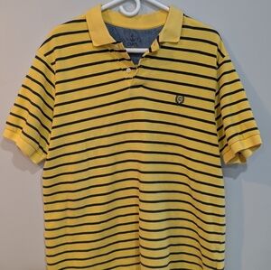 Yellow and Black Striped Polo Shirt